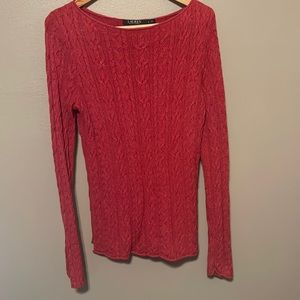 Deep red Lauren by Ralph Lauren cord style sweater